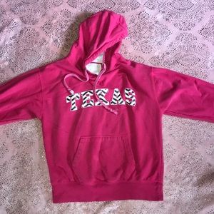Pink Texas hoodie. A&M hoodie.
